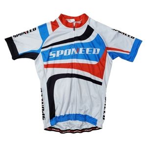 SPONEED Cycling Jersey Shirt Logo Spell Out Activewear Racing